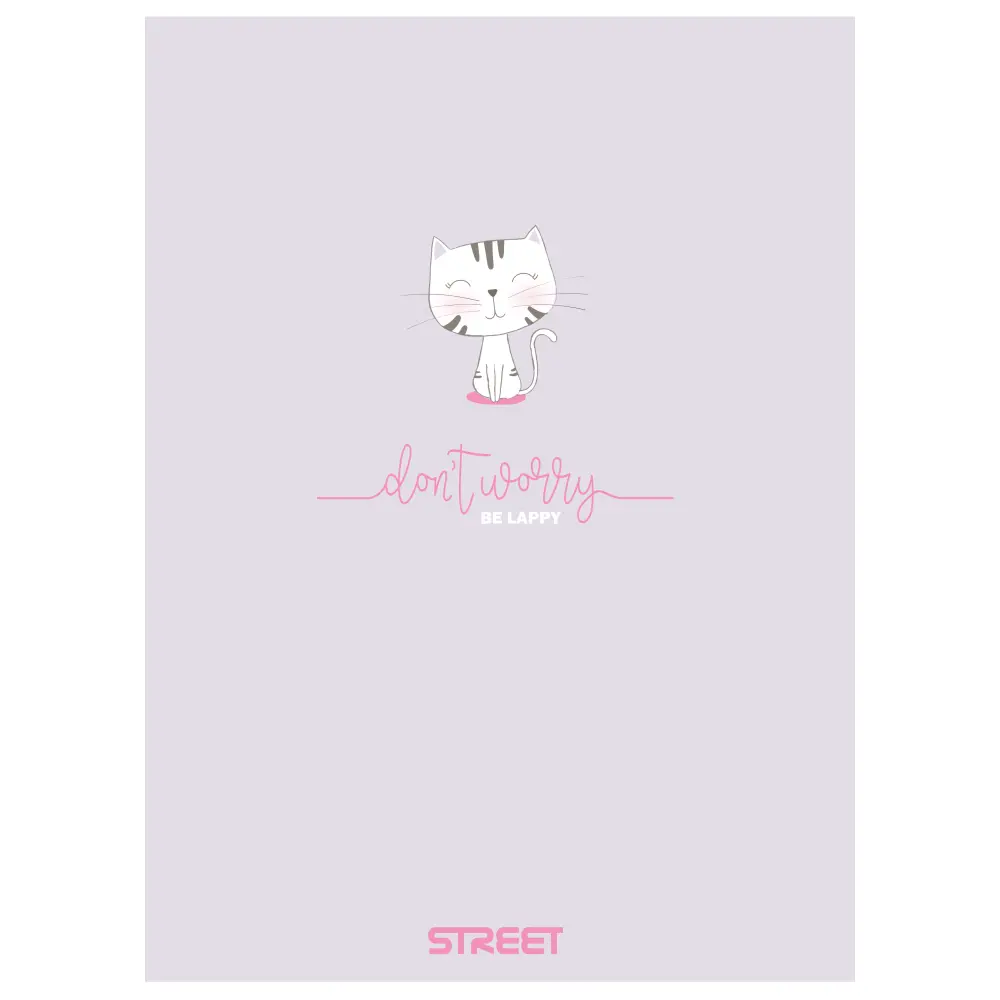 Zvezek Street Dont worry A4 mali karo