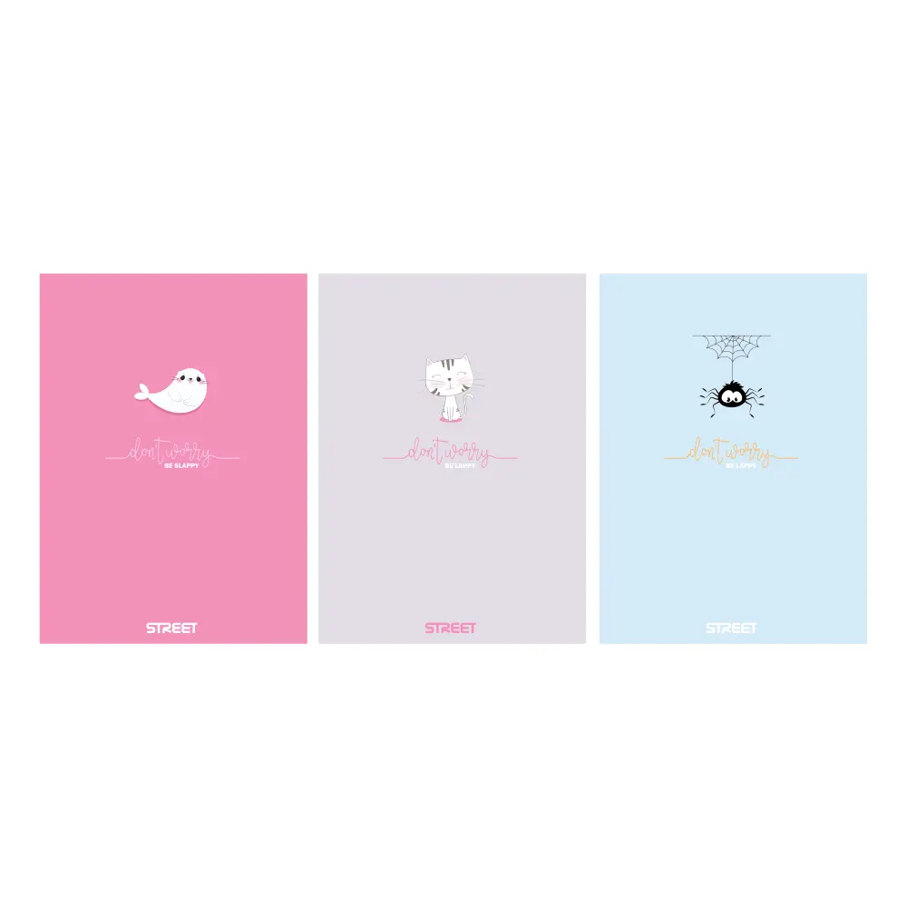 Zvezek Street Dont worry A4 bianco