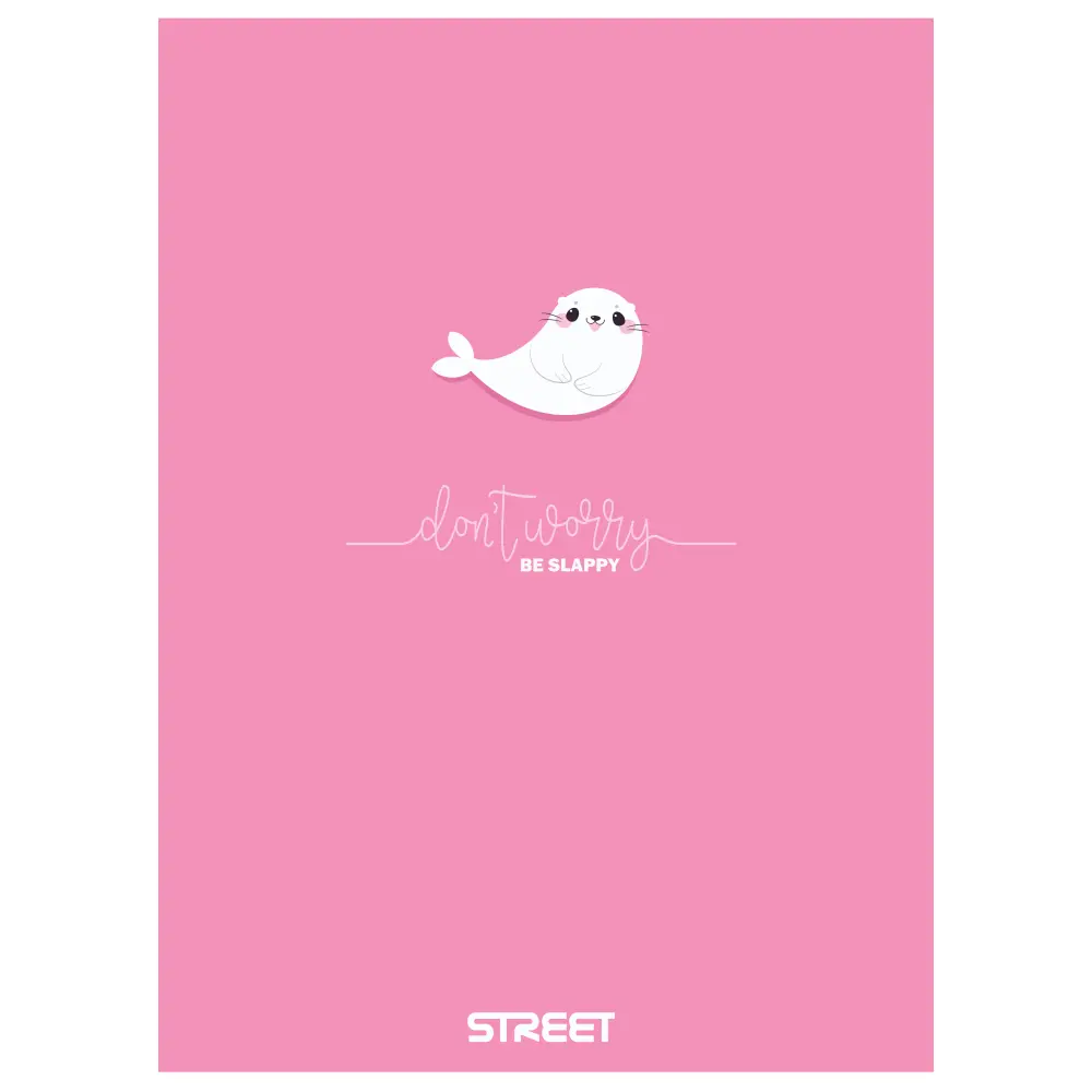 Zvezek Street Dont worry A4 bianco