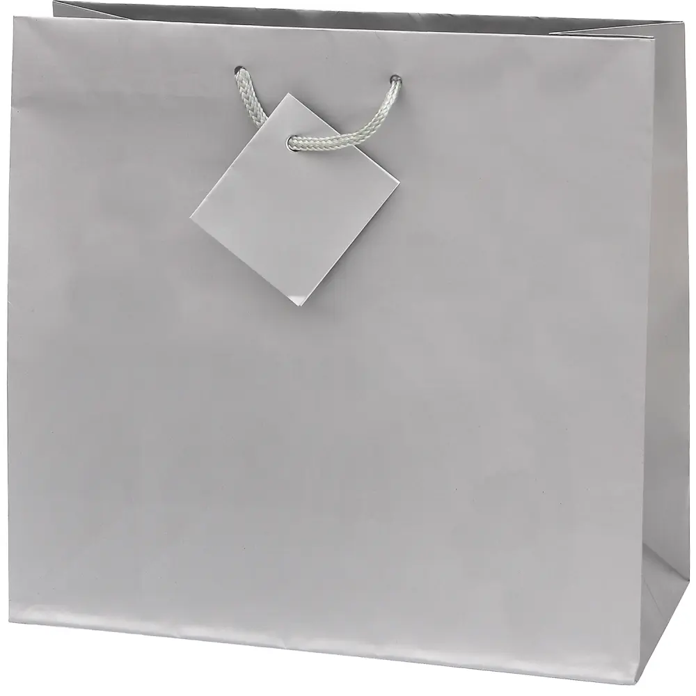 Darilna vrečka L horizontal srebrna