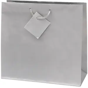 Darilna vrečka L horizontal srebrna