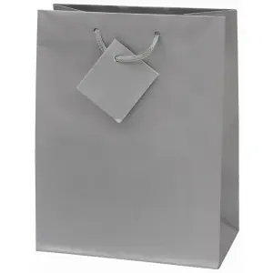 Darilna vrečka M srebrna