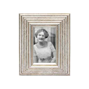 Okvir za slike lesen, srebrn, 9x15 cm
