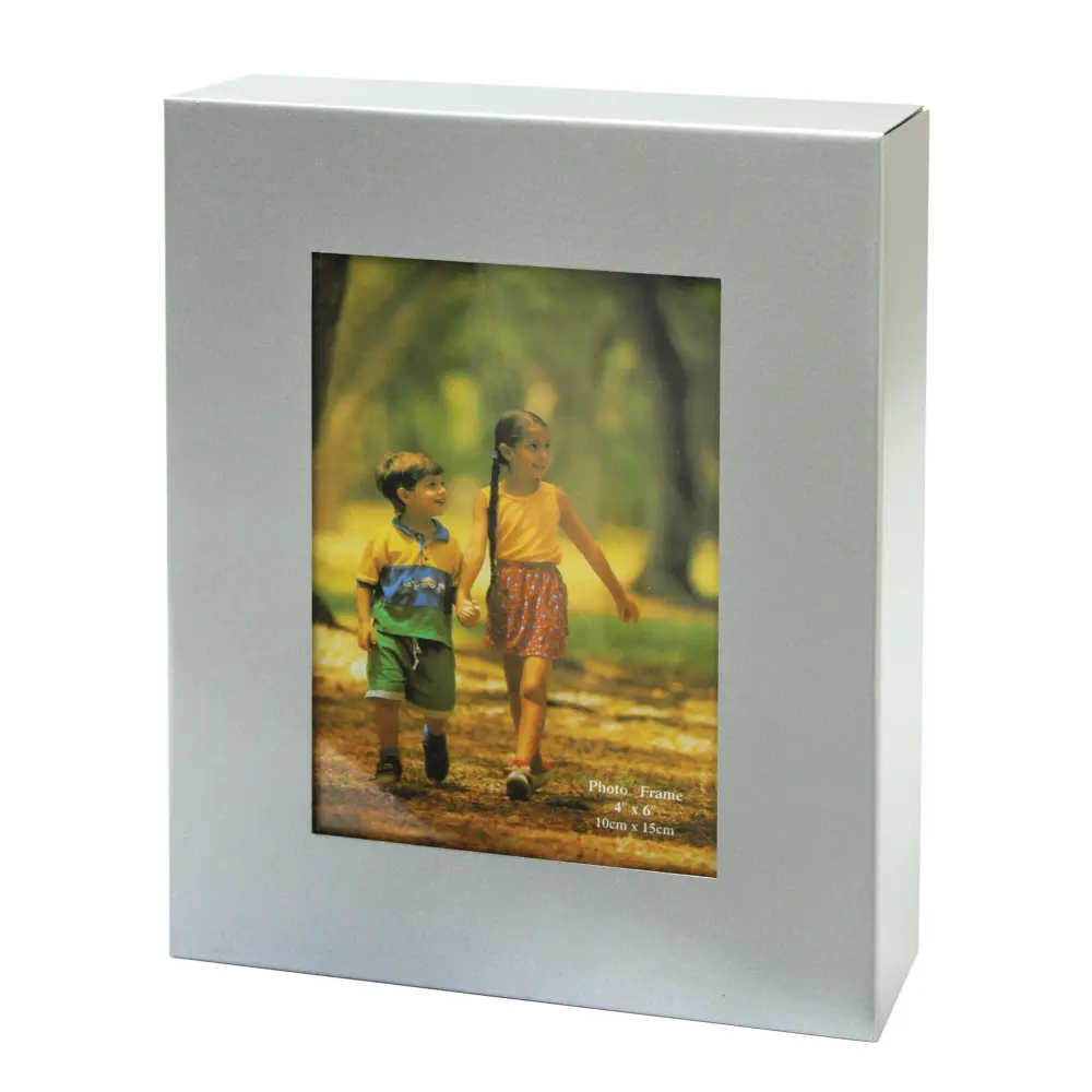 Okvir za slike kovinski srebrn 10x15 cm