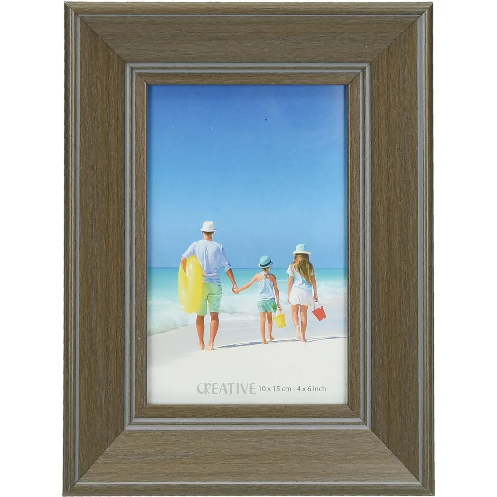 Okvir za slike lesen, temen 10x15 cm