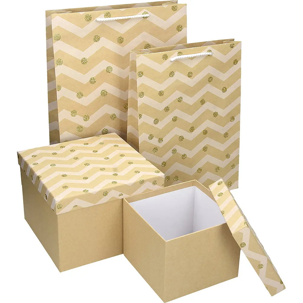 Darilna škatla CREATIVE natur 22x22x16cm