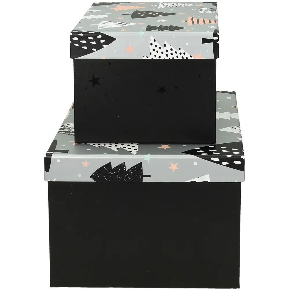 Škatla darilna xmas tree, 22x22x16 cm