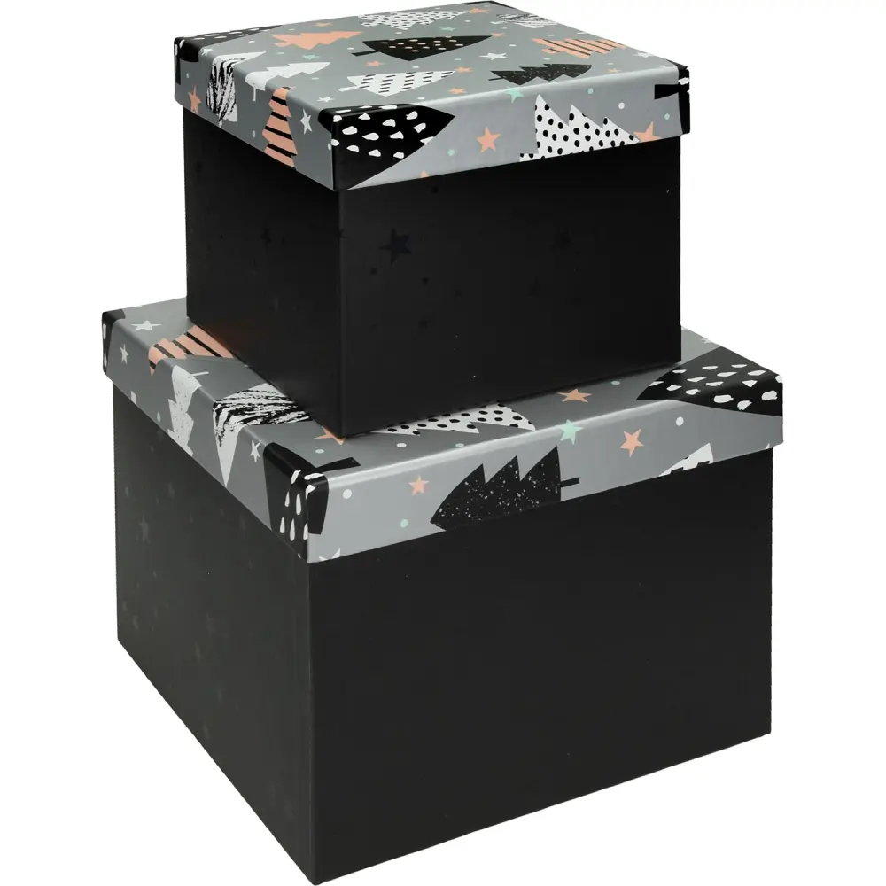 Škatla darilna xmas tree, 22x22x16 cm