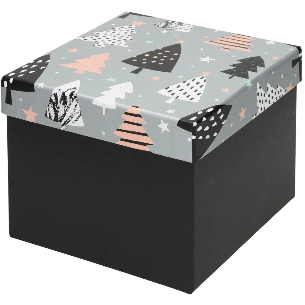 Škatla darilna xmas tree, 22x22x16 cm