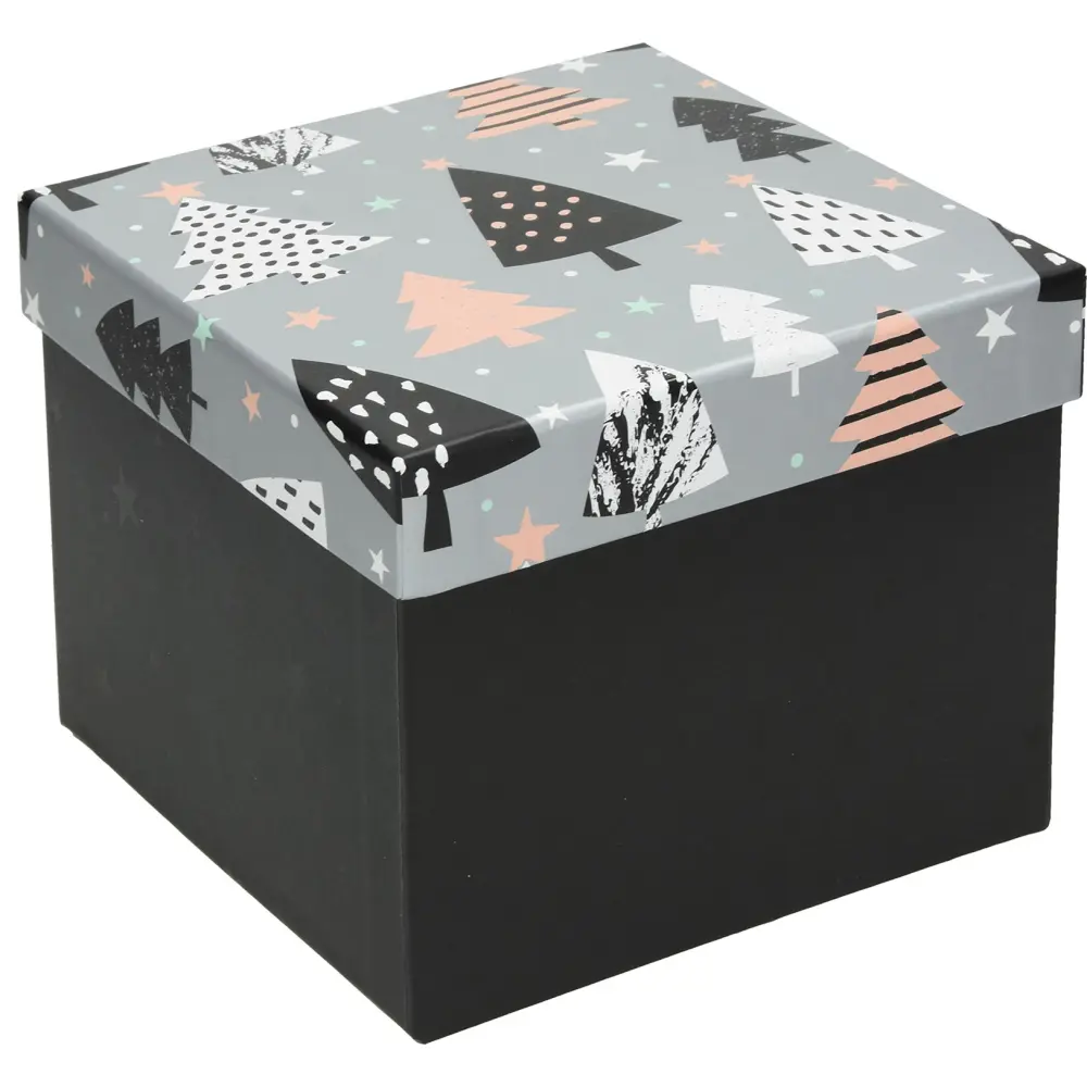 Škatla darilna xmas tree, 22x22x16 cm