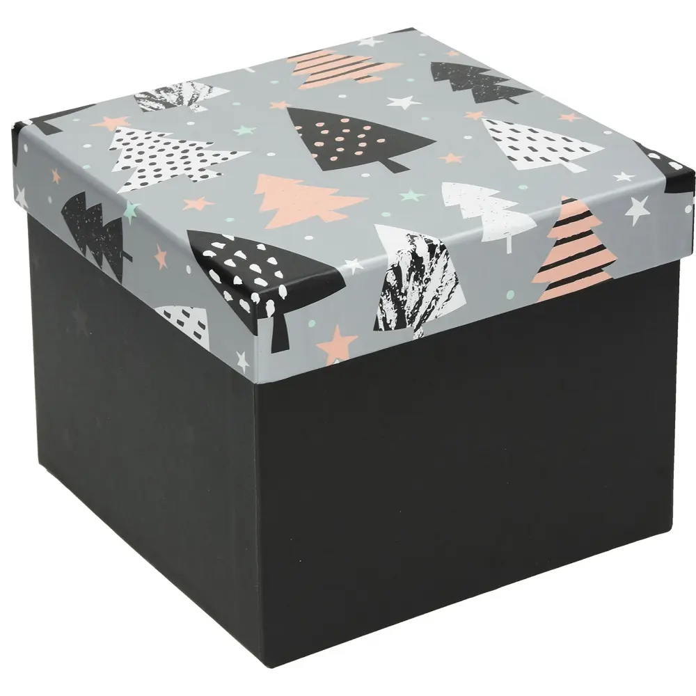 Škatla darilna xmas tree, 16x16x13 cm