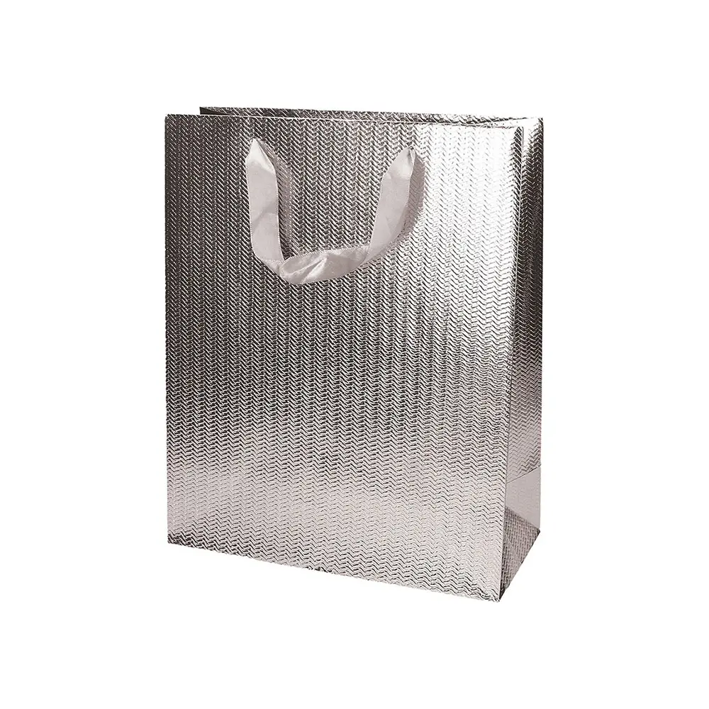 Darilna vrečka eko M srebrna