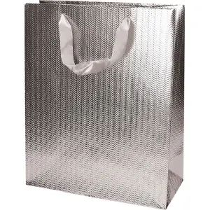 Darilna vrečka eko M srebrna