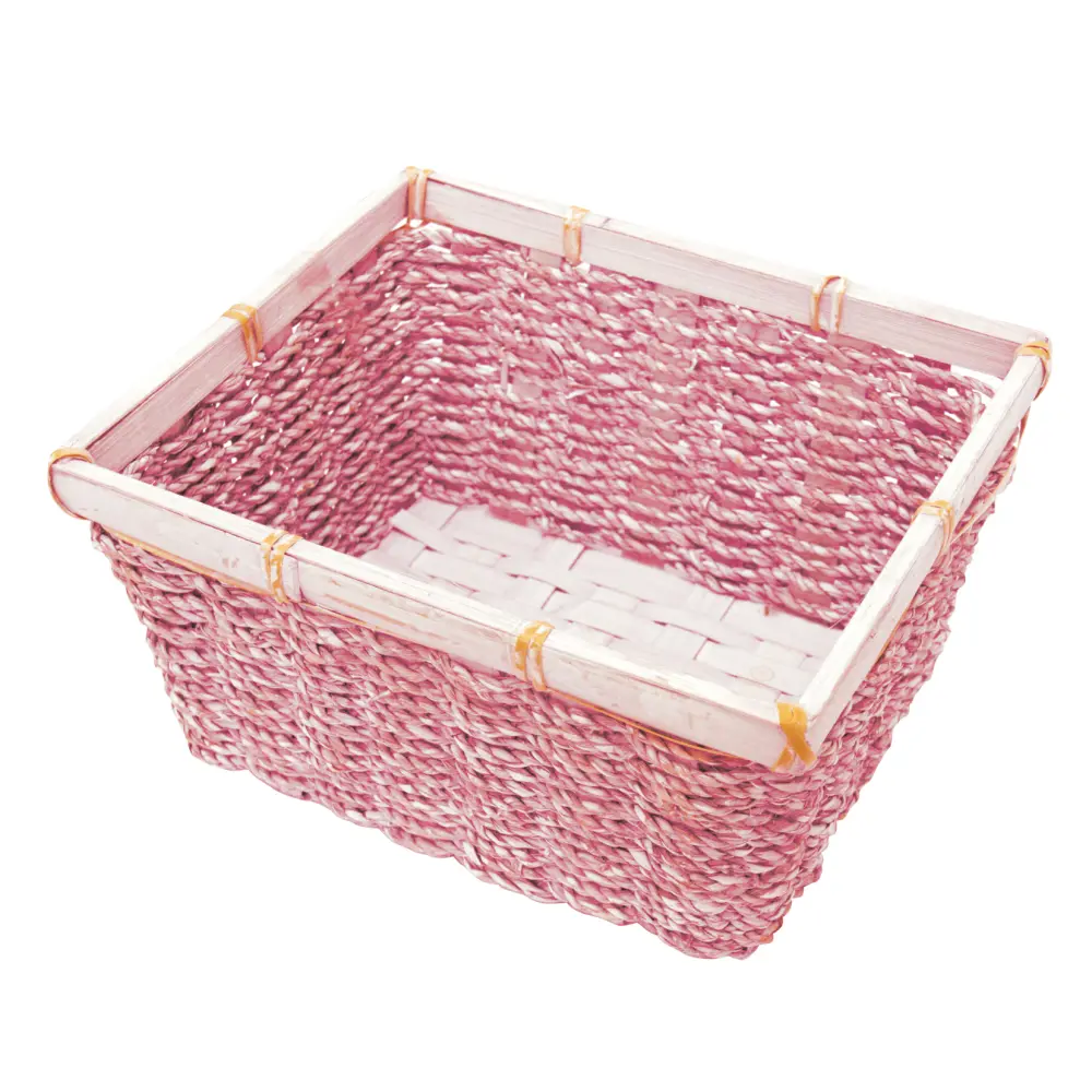 Košara oglata pletena