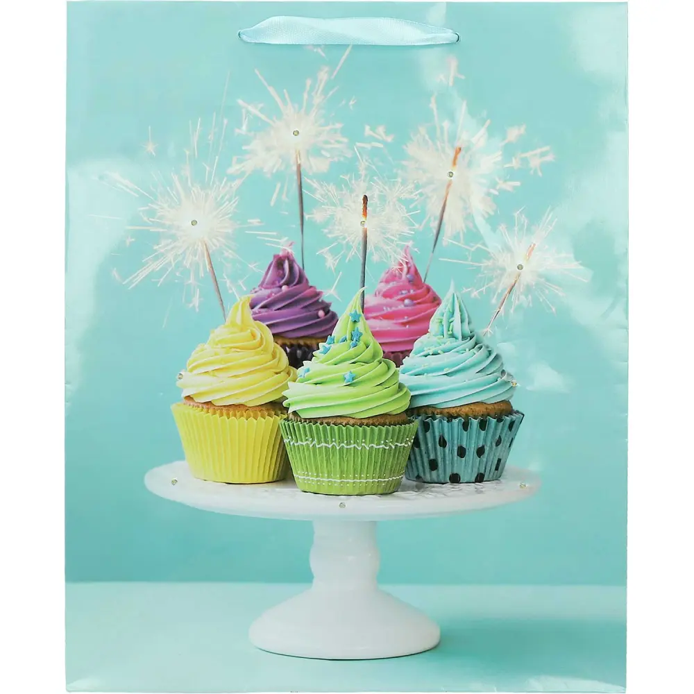 Darilna vrečka L rojstni dan z LED lučjo