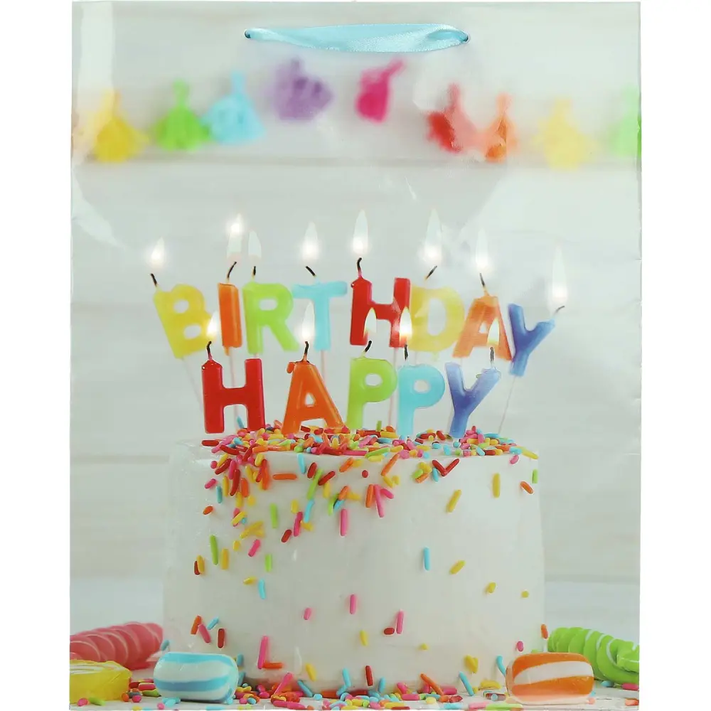 Darilna vrečka L rojstni dan z LED lučjo