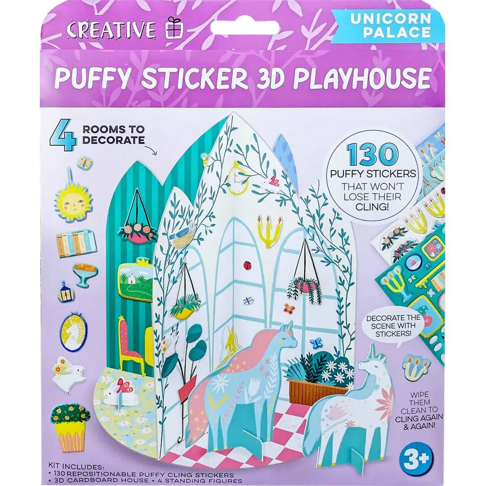 PUFFY STICKERS SET 3D UNICORN