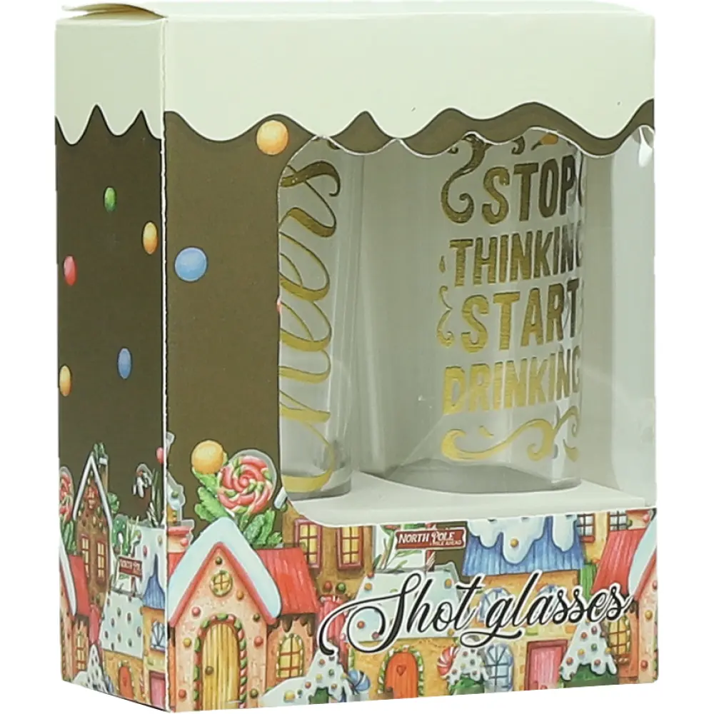 SHOT GLASSES SET 2X 25 ML XMAS
