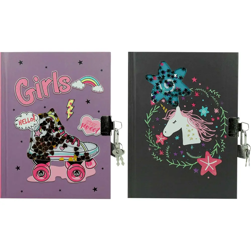DIARY WITH LOCK GIRLS SORT 70g 80S