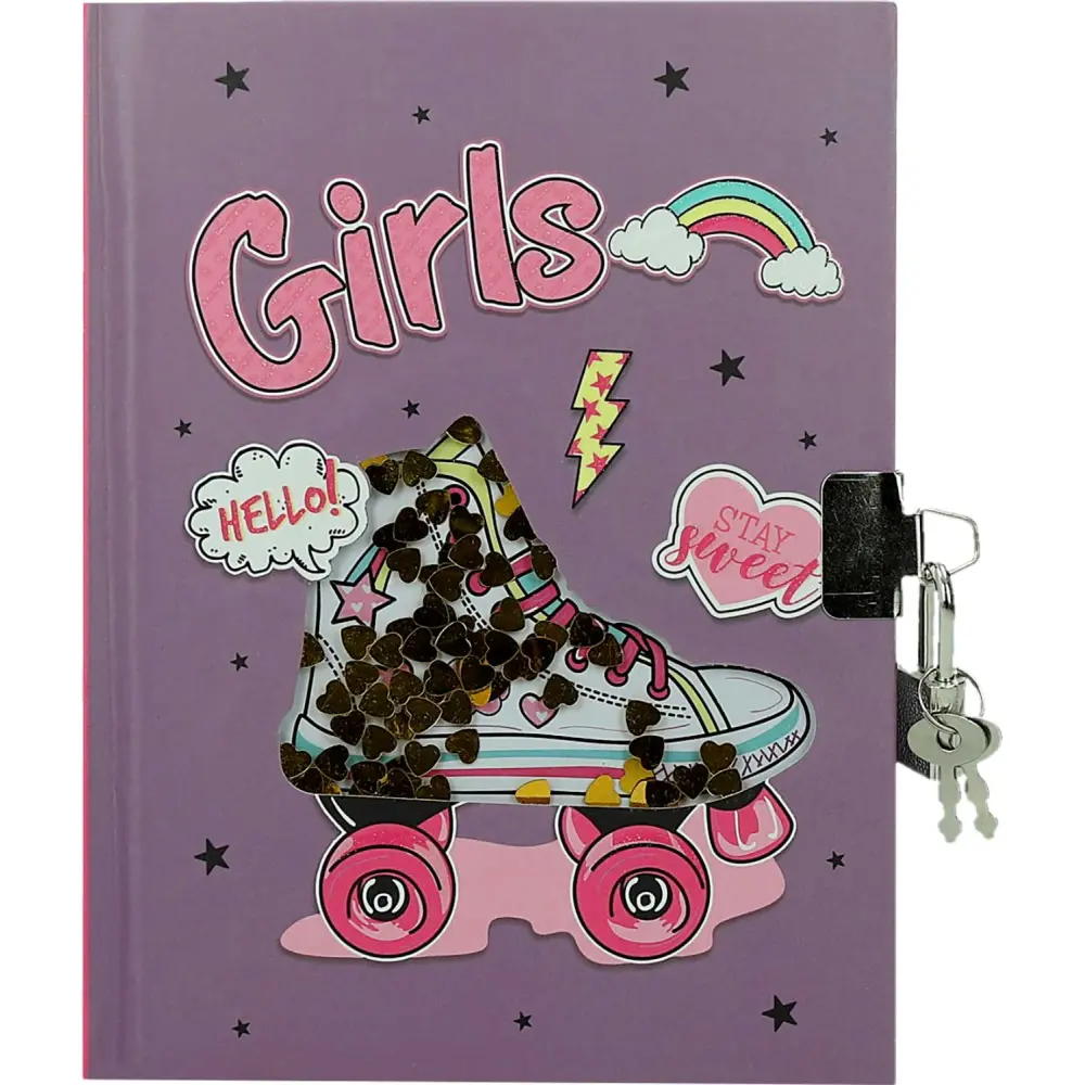 DIARY WITH LOCK GIRLS SORT 70g 80S