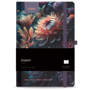 NOTES Z ELASTIKO FLOWERS BLOSSOM A5 96L