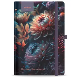 NOTES Z ELASTIKO FLOWERS BLOSSOM A5 96L