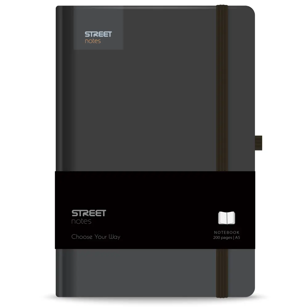 NOTES Z ELASTIKO CASUAL BLACK A5 96L