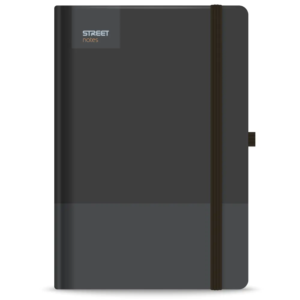 Notes with elastic casual black a5 96l