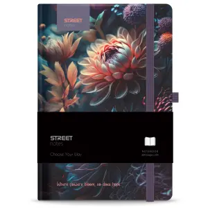 NOTES Z ELASTIKO FLOWERS BLOSSOM B5 96L