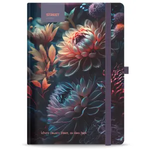 NOTES Z ELASTIKO FLOWERS BLOSSOM B5 96L