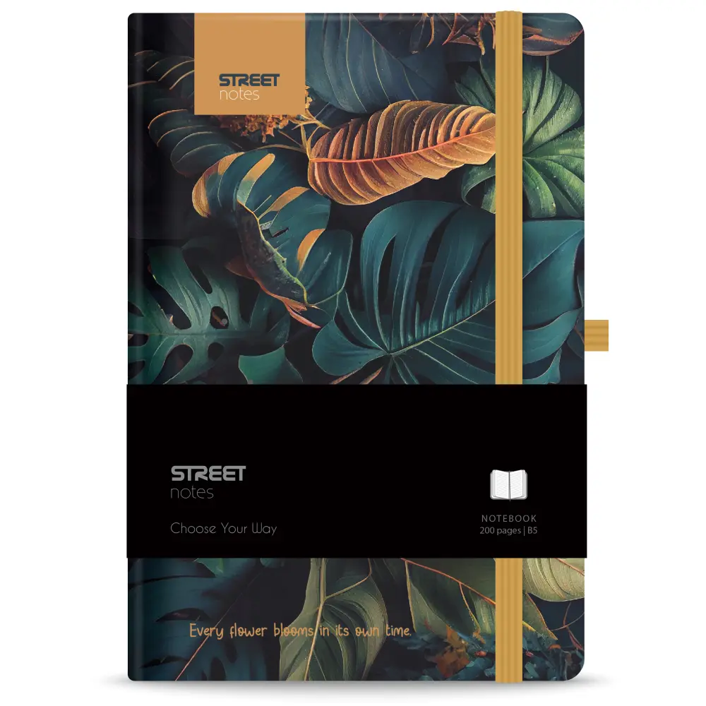 NOTES Z ELASTIKO FLOWERS GARDEN B5 96L