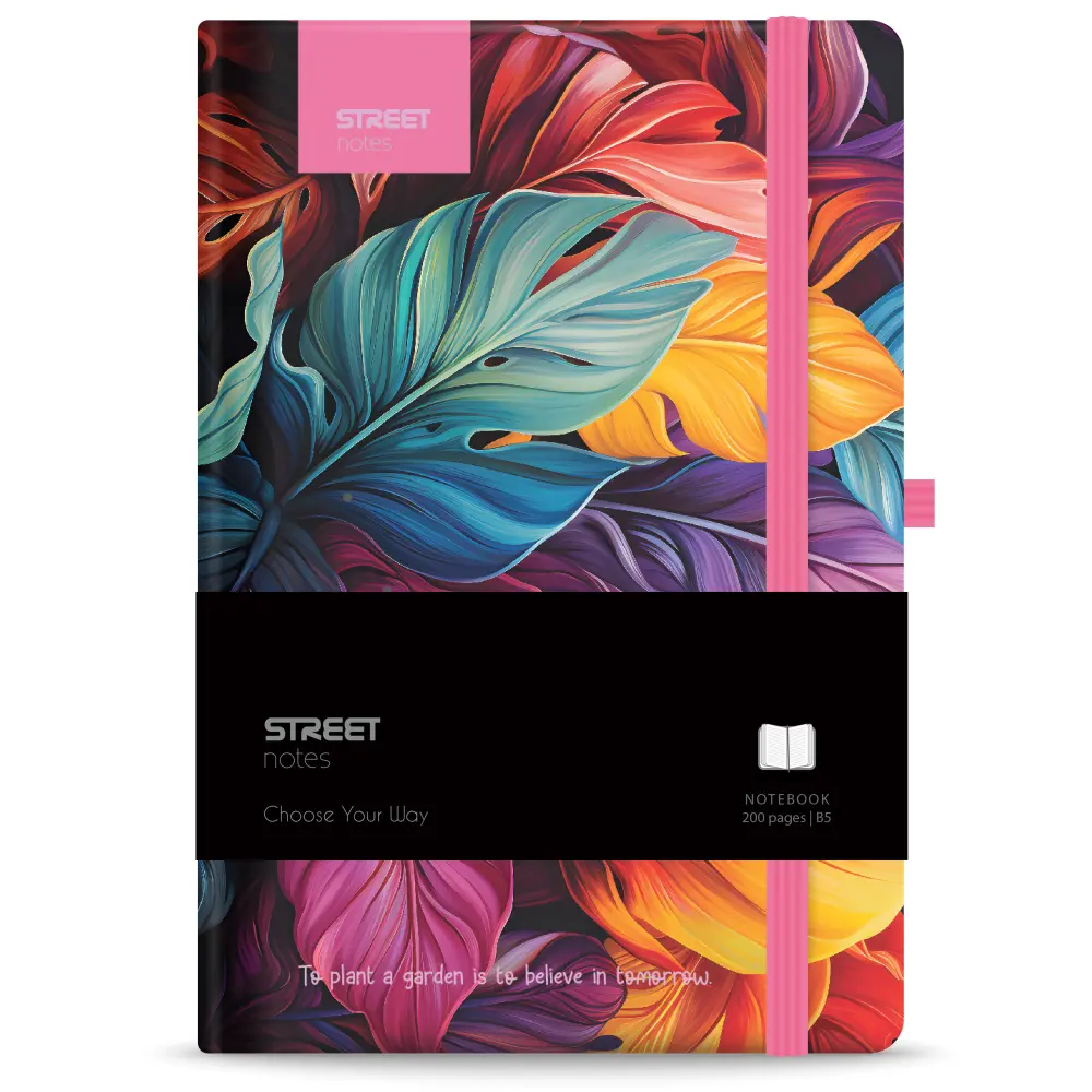 NOTES Z ELASTIKO FLOWERS PETAL B5 96L