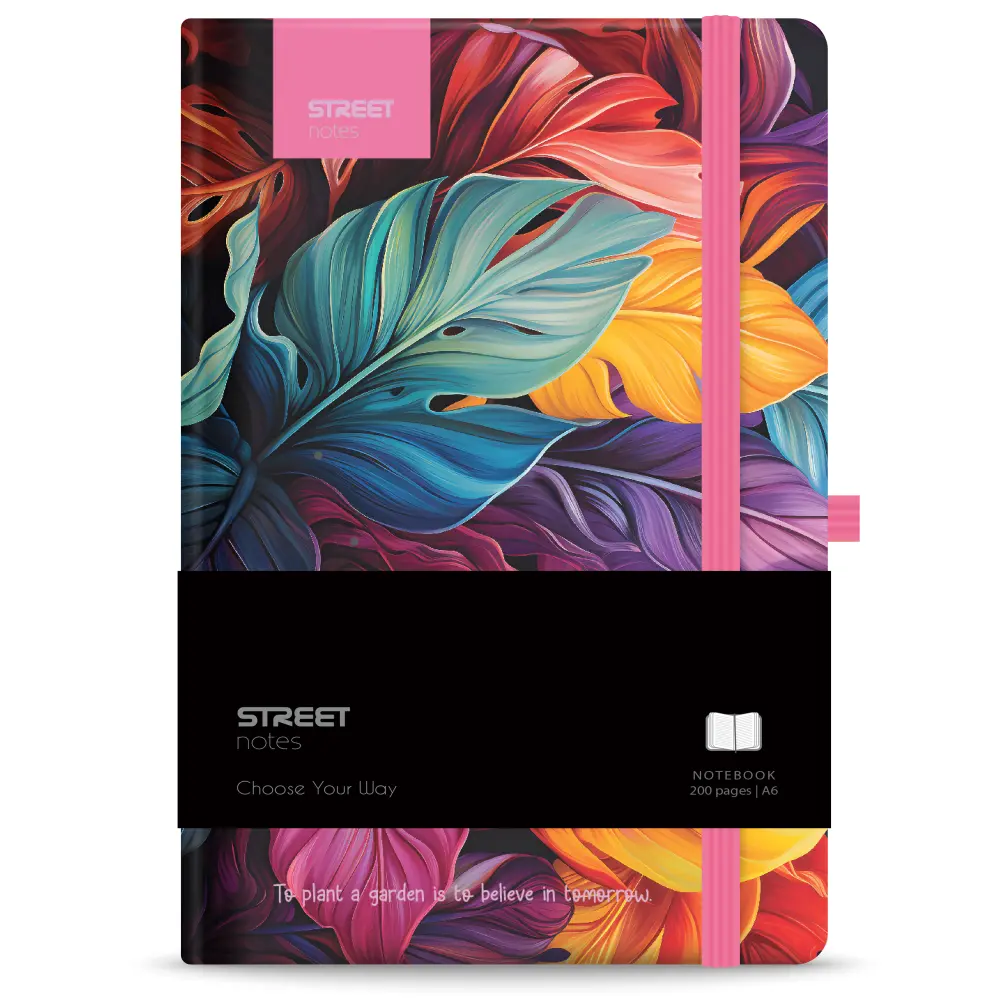 NOTES Z ELASTIKO FLOWERS PETAL A6 96L