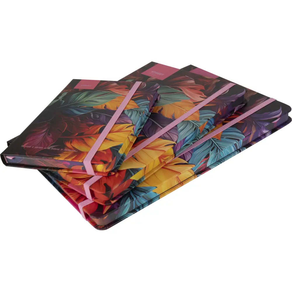 Notes with elastic flowers petal a6 96l