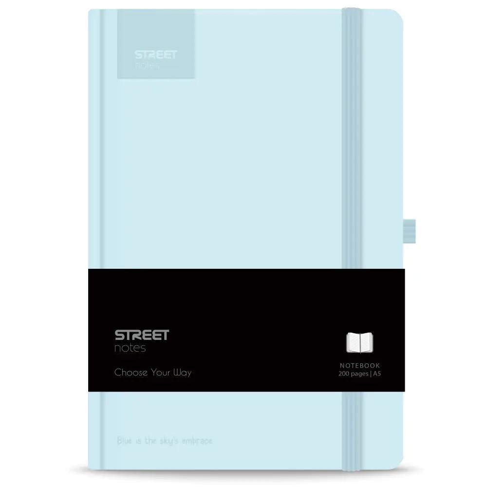 NOTES Z ELASTIKO PASTEL BLUE A5 96L