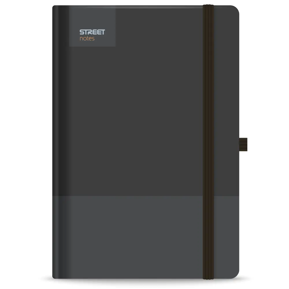 Notes with elastic casual black b5 96l