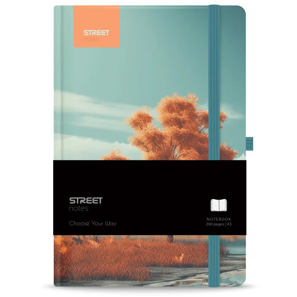 NOTES Z ELASTIKO TREES ENCHANTED A5 96L