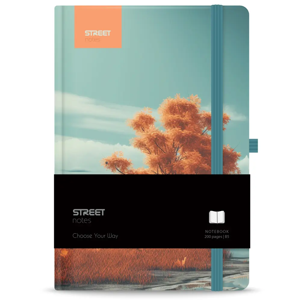 NOTES Z ELASTIKO TREES ENCHANTED B5 96L