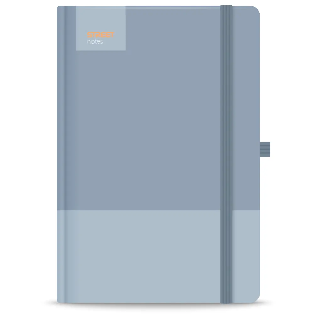 Notes with elastic casual blue a6 96l