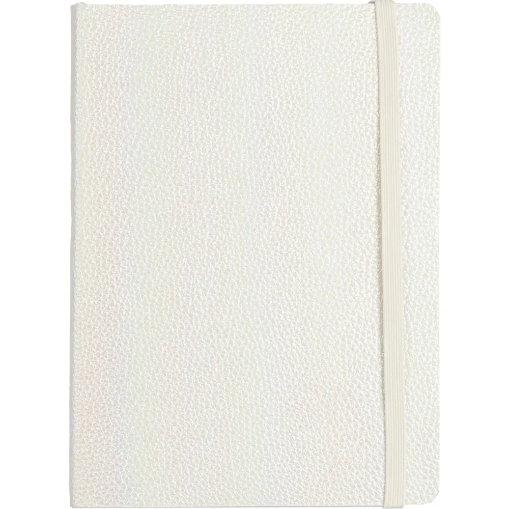 Notes z elastiko Shiny White A5