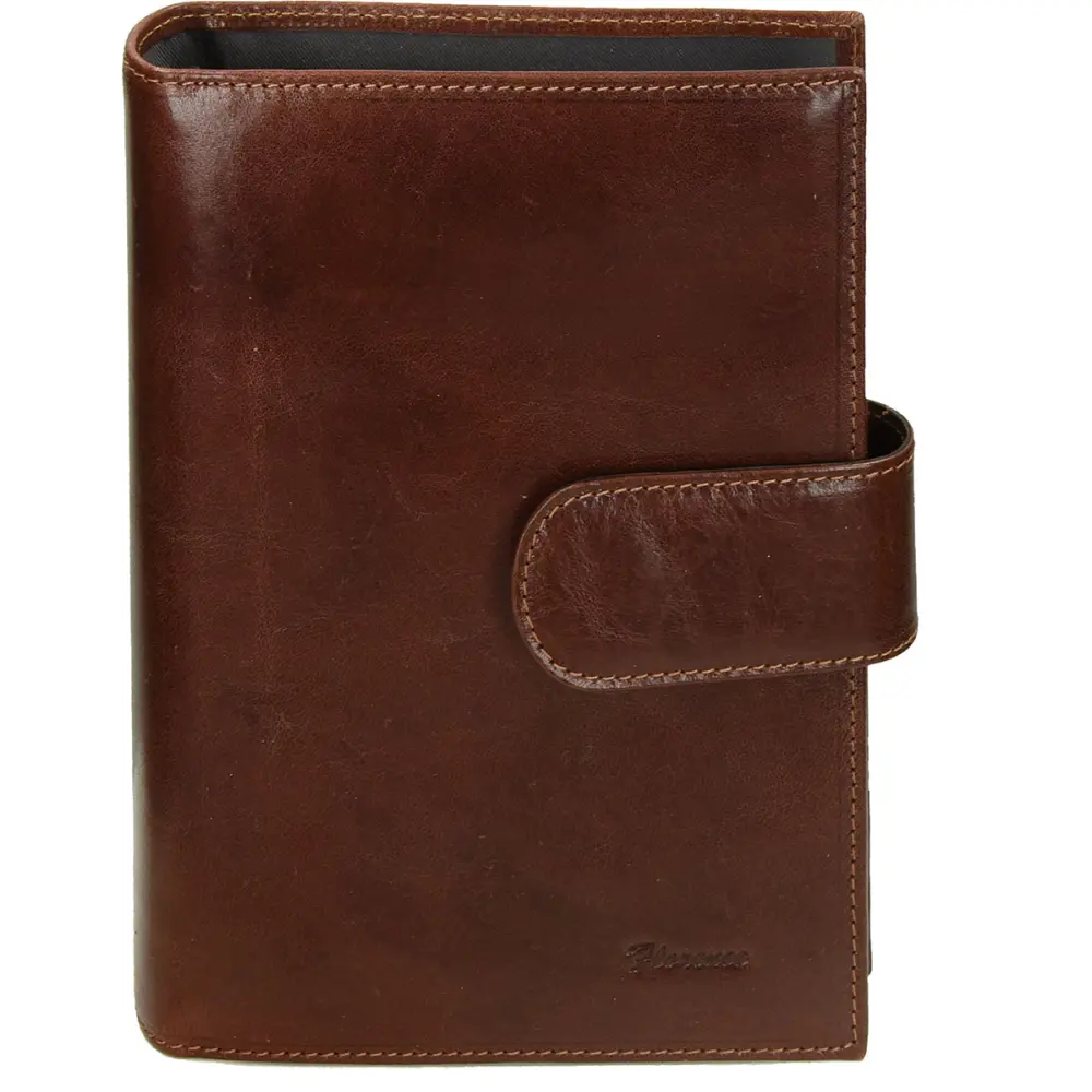 Usnjen blok manager rjav