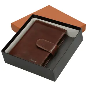 Usnjen blok manager rjav