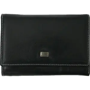 Ženska usnjena denarnica črna