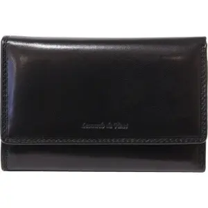 Usnjena denarnica Leonardo ženska črna