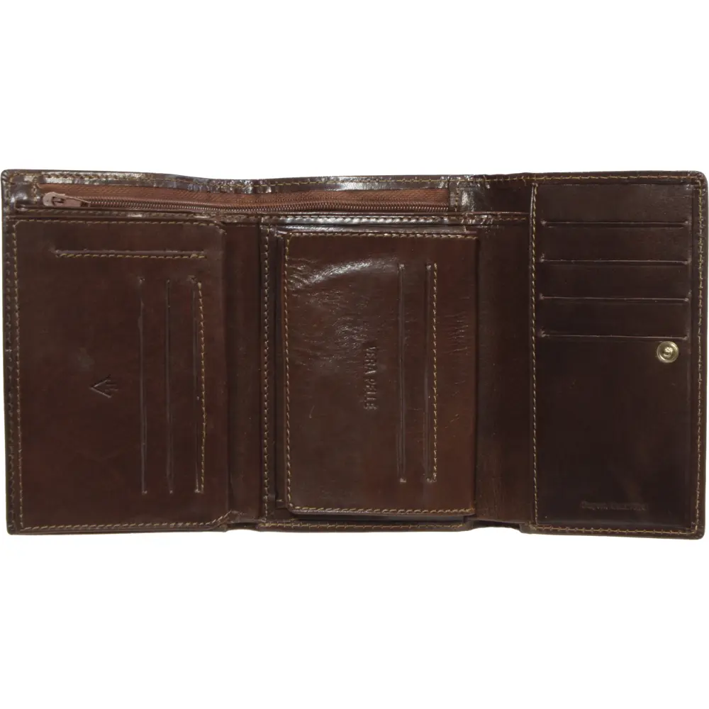 Usnjena denarnica Leonardo ženska rjava