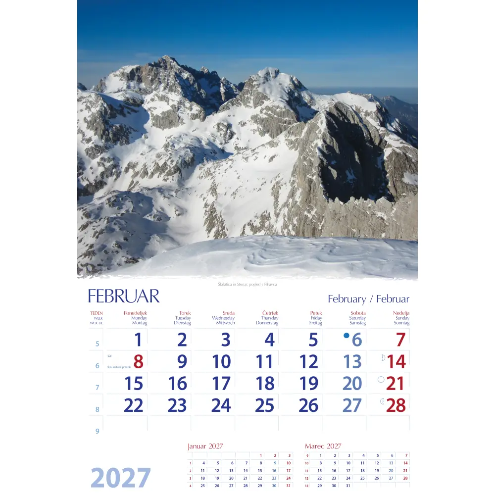 KOLEDAR SLOVENSKE GORE 2027
