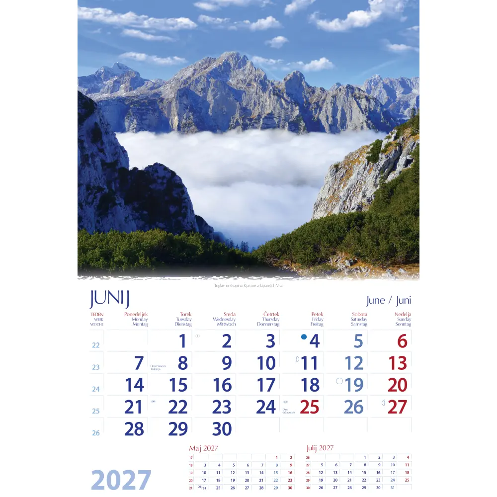 KOLEDAR SLOVENSKE GORE 2027