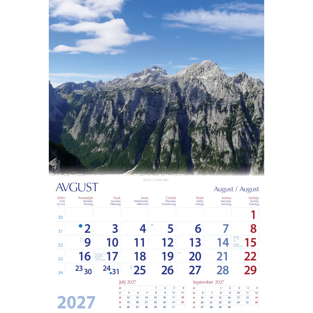 KOLEDAR SLOVENSKE GORE 2027
