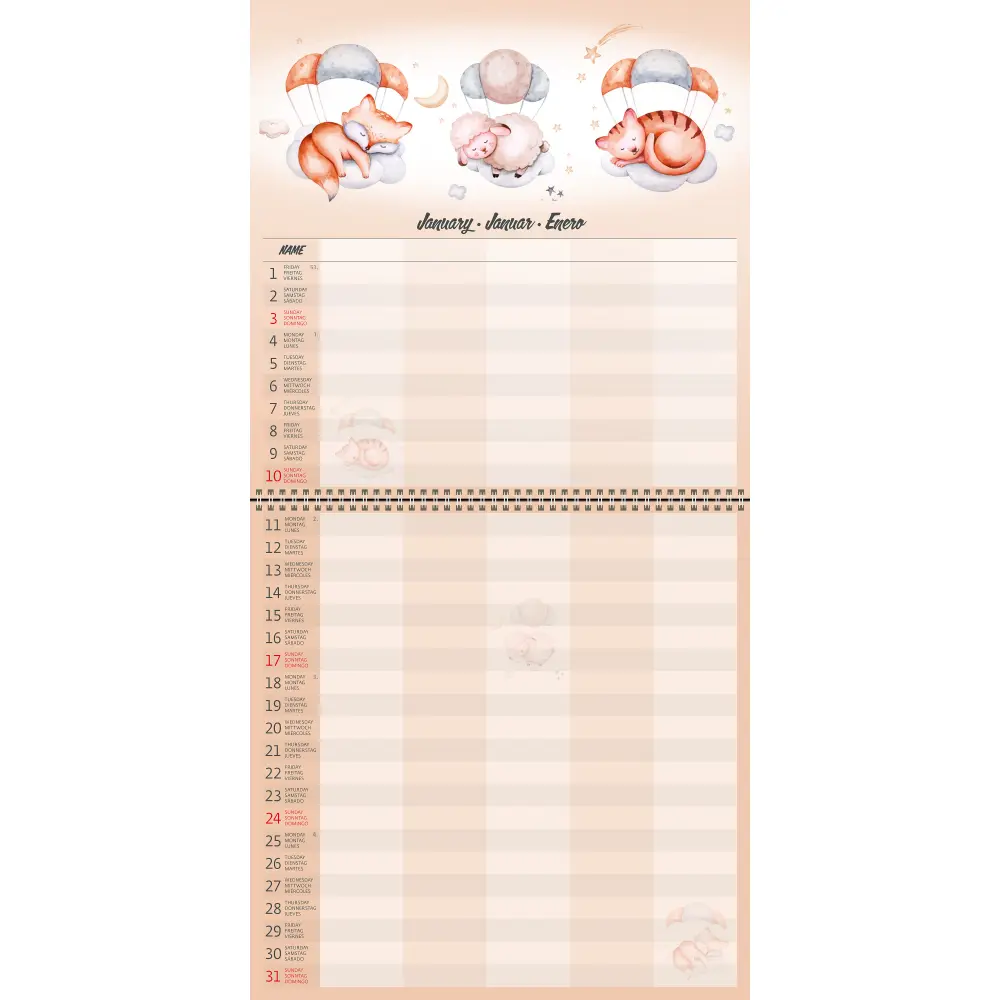KOLEDAR FAMILY PLANNER 2027