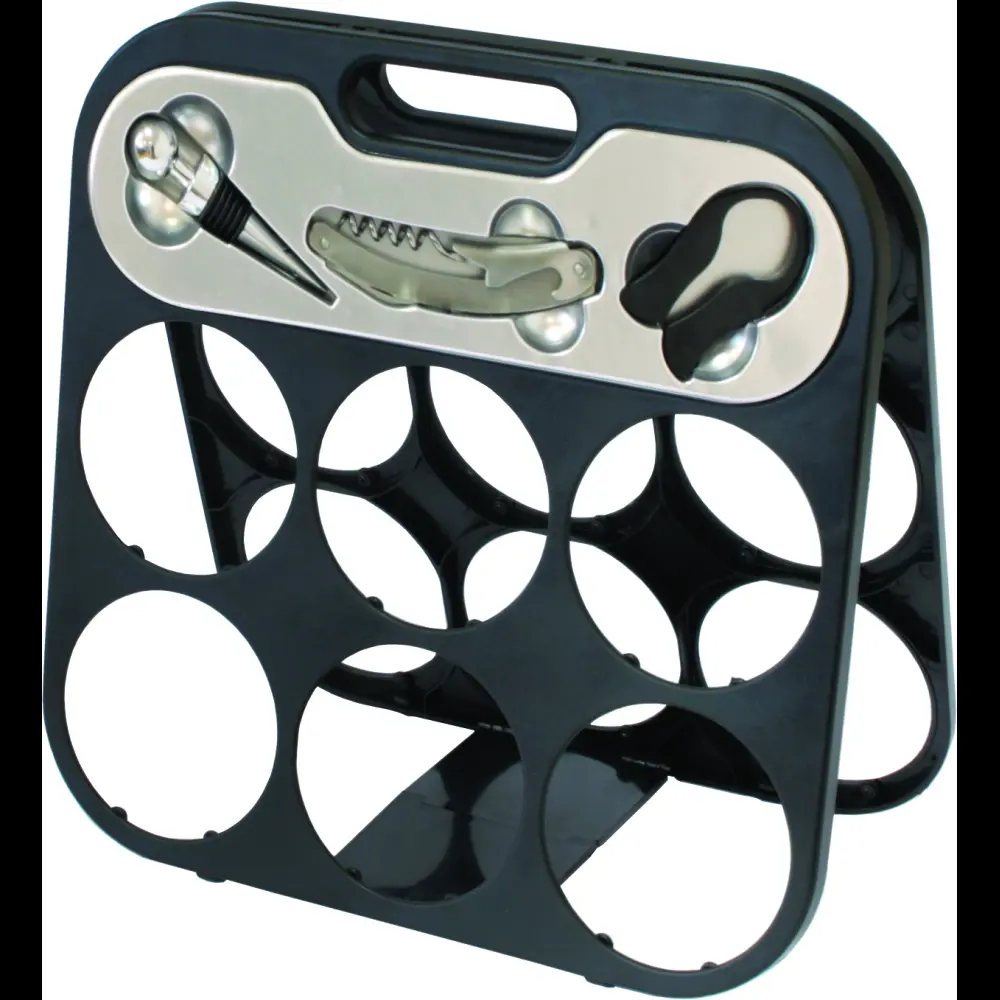 3 delni vinski set z zložljivim stojalom